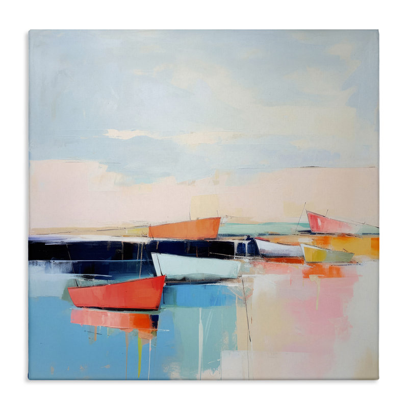 «Vivid Boat Reflection» par Irena Orlov, H 36 po x l 36 po