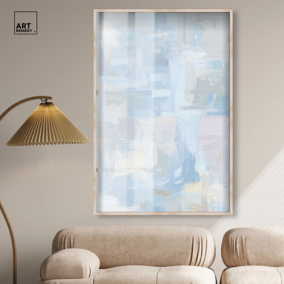 Aqua Dreamscape I Shadowbox Print Calming Blue Wall Art by Art Remedy
