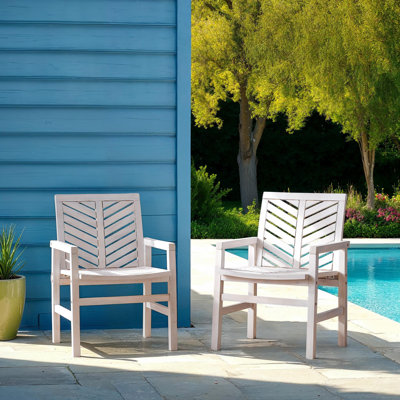 Harbison Wood All-Weather Outdoor Dining Armchair