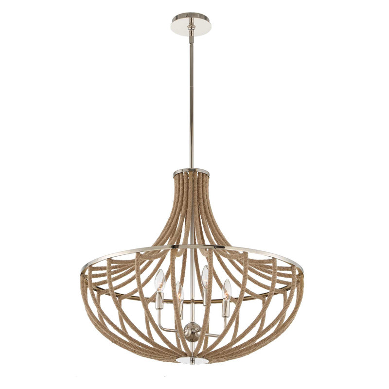 Uttermost Lovelock 4 Light Rope Empire Chandelier