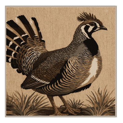 Washable Ruffed Grouse Birds Area Rug