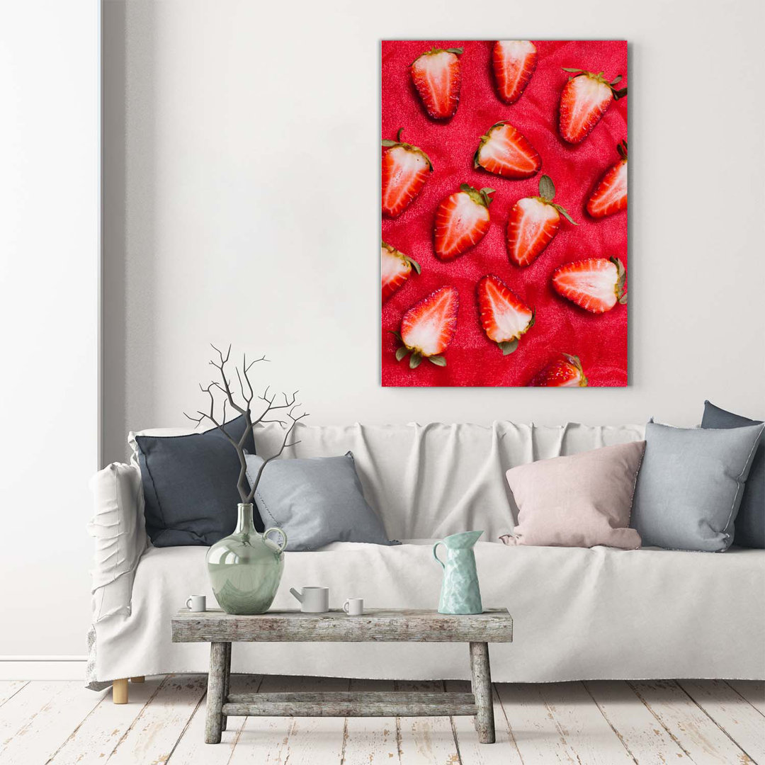 Erdbeeren - Kunstdrucke auf Leinwand - Wrapped Canvas