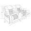 Causeuse inclinable manuelle en similicuir de 77,3 po de largeur Adele-2021767125