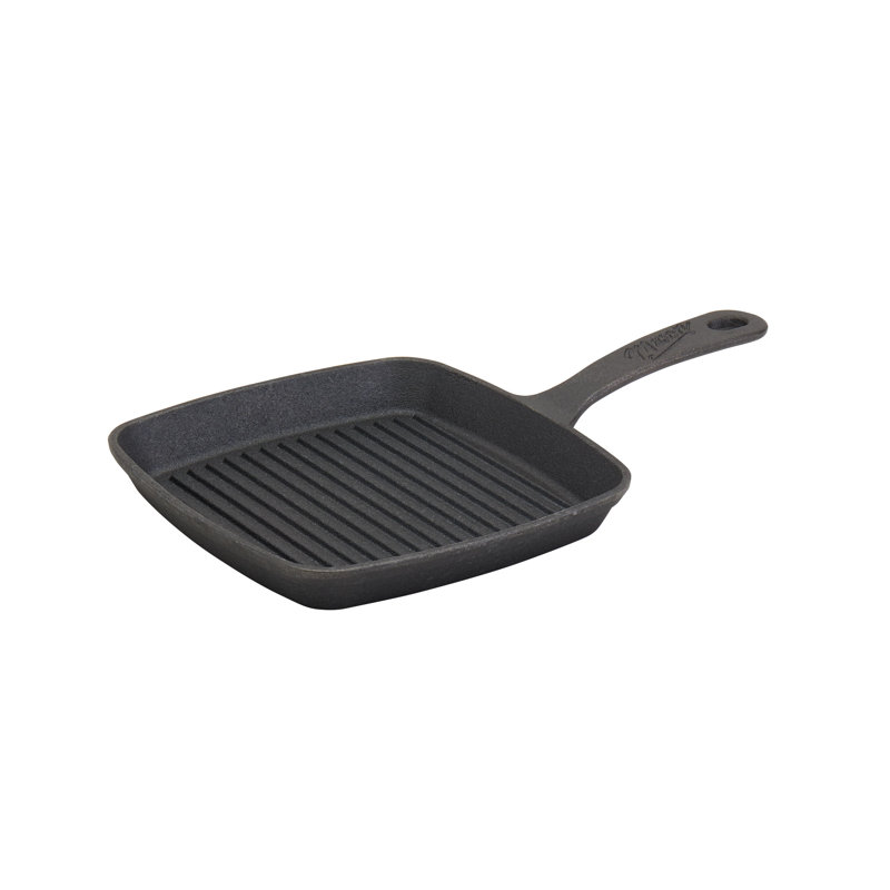 Mason Craft & More Cast Iron Square Grill Pan, 1" H x 6.5" W x 6.5" D