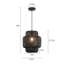 Luminaire suspendu cylindrique en bambou tissé à la main à 1 lumière Pylesville-1627065-22254130