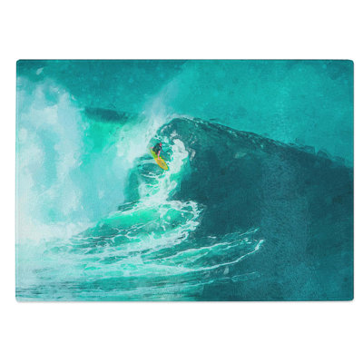 Tempered Glass Surfing in Hawaii Chopping Board