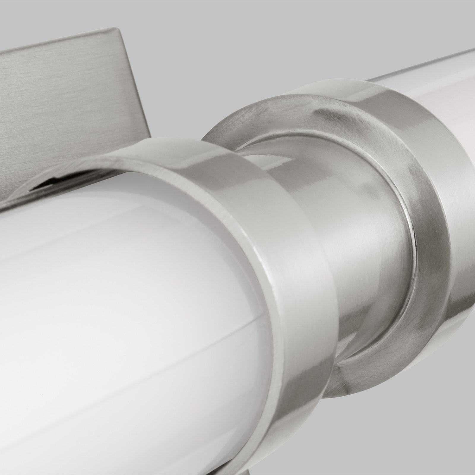 Kelan Single Frosted Dimmable LED Vanity Light, Brushed Nickel, 26.75"H x 4.75"W x 4.5"D, 20W