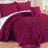 4 Piece Tatami Quilted Faux Fur Set-1449588647-1449588642
