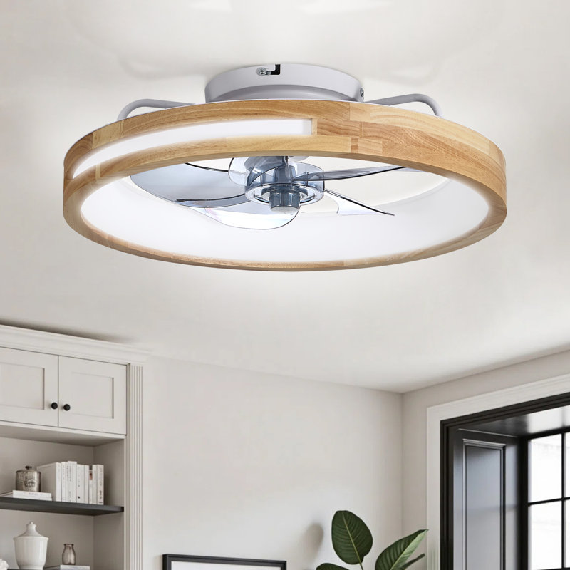 Ventilateur de plafond noir de 19 pouces avec lumière RVB à DEL - à intensité variable, à changement de couleur, télécommande pour chambre à coucher, salon