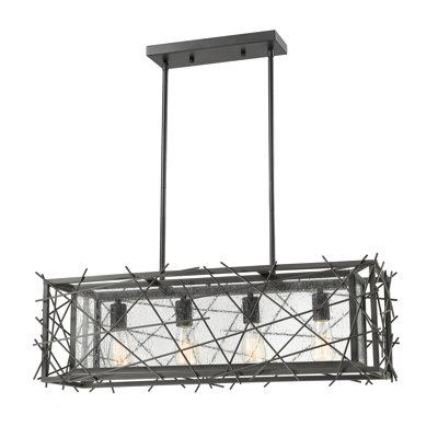 Luminaire suspendu linéaire à 4 lumières pour îlot de cuisine Gile