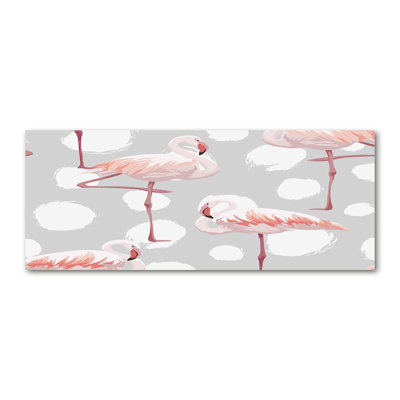 Flamingos - Wrapped Canvas Print