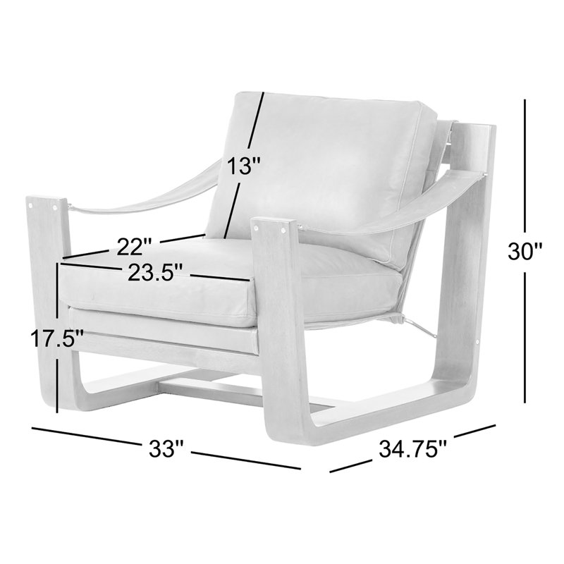 Cesar Armchair, Heirloom Sienna Genuine Leather
