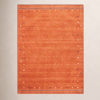 Danette Rust Hand-Loomed Wool Rug