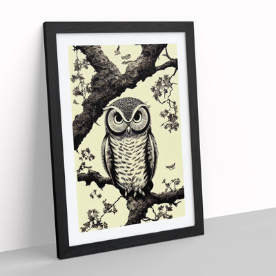 Owl on a Tree - Framed Print