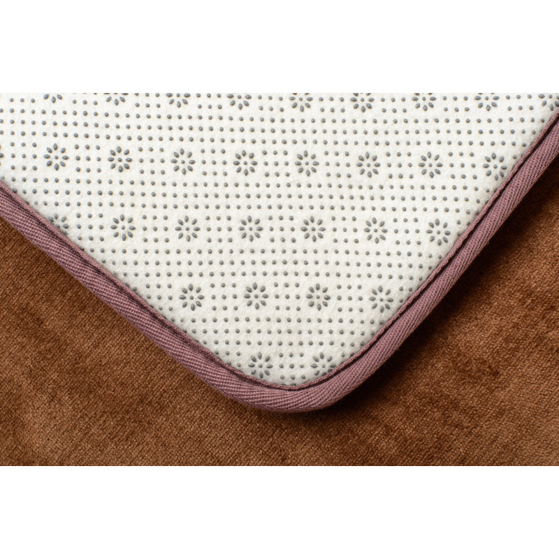 Memory Foam Non-Slip Bath Rug, Chocolate Brown, 1" H x 17" W x 24" D