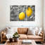 Ensemble de 3 citrons pop sur toile-1242645080