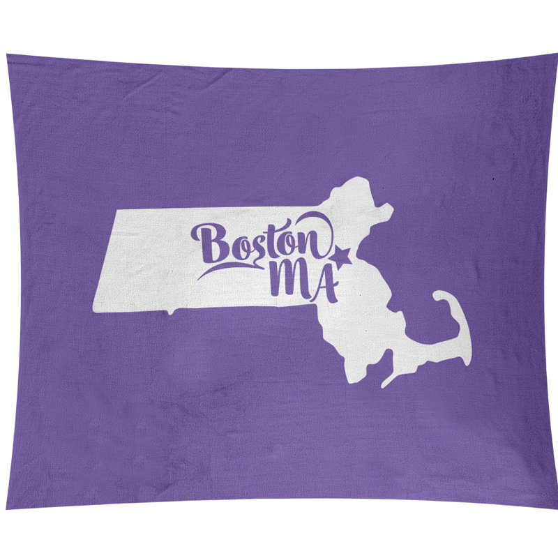 Tapisserie murale boston massachusetts, H 27,5 po x l 37,5 po, Mauve