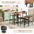 17 Storeys 5 Pcs Acacia Wood Bar Table Set Outdoor Bar Height Table & Chairs With Metal Frame