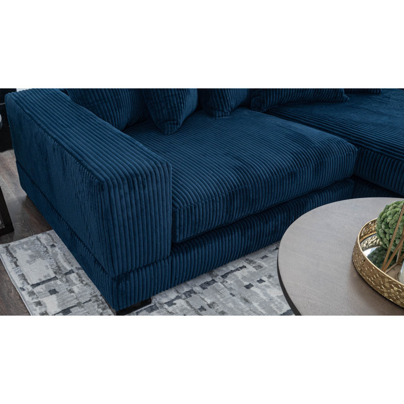 Luxe 108" Corduroy Sectional Sofa