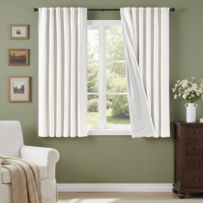 Blackout Linen Textured Thermal Insulated Rod Pocket Curtains