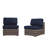 Hepscott Wicker Fully Assembled 8 - Person Seating Group with Sunbrella Cushions-563205479-668092160