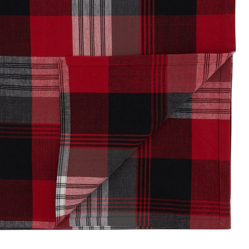 Haruna Plaid 100% Cotton Table Runner