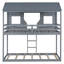 Solid Wood Twin Over Bunk Bed - Grey For A Modern Bedroom With Window And