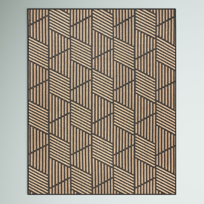 Gouveia Machine Woven Geometric Rug, Rectangle 8' x 10'