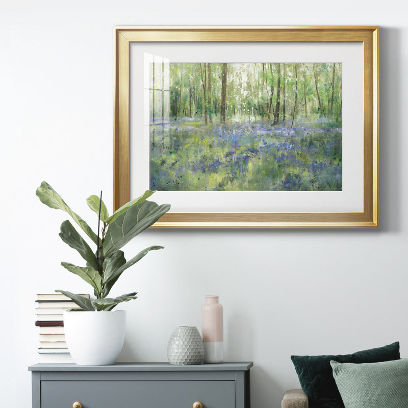 Imprimé LAVENDER HILL, H 22,5 po x l 30,5 po x P 1,5 po, Encadrement doré