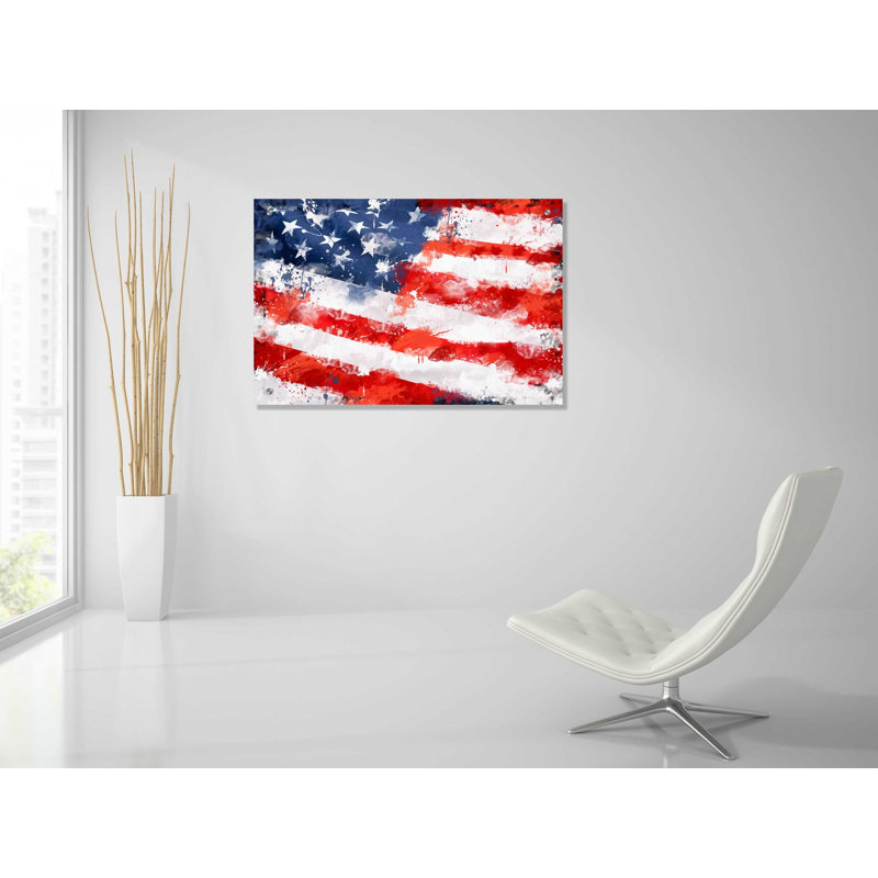 «American Flag», art mural en verre acrylique, H 24 po x l 36 po x P 0,2 po