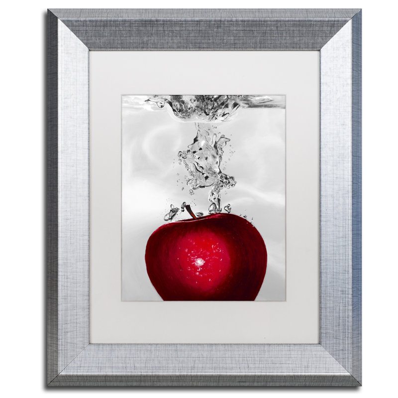 « red pomme splash », impression encadrée, H 20 po x l 16 po x P 0,5 po