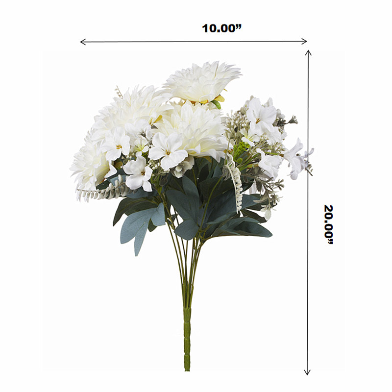 Faux Silk Dahlia Arrangement, Cream
