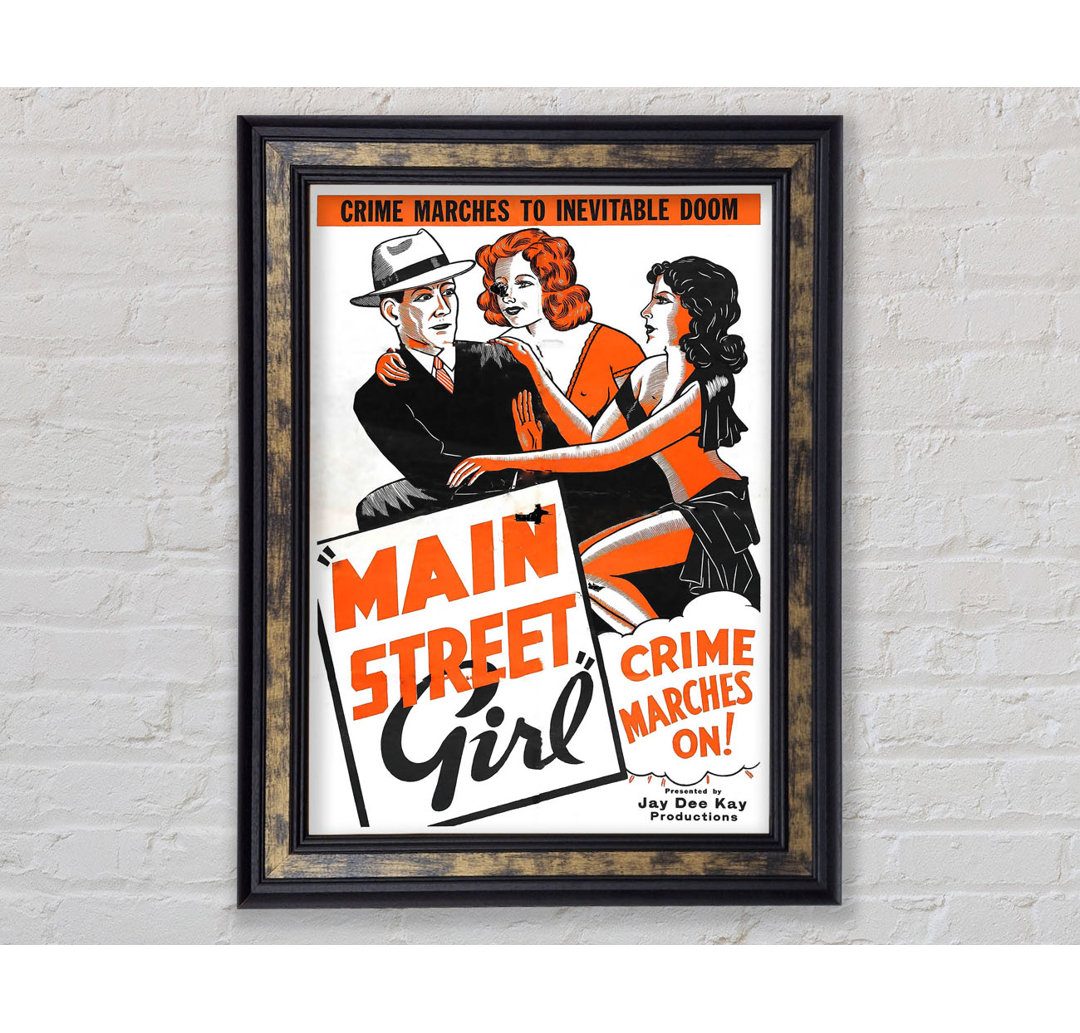 Main Street Girl Poster 2 - Einzelne Bilderrahmen Kunstdrucke