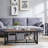 Rectangular Coffee Table With Solid Wood Table Topand Shelf