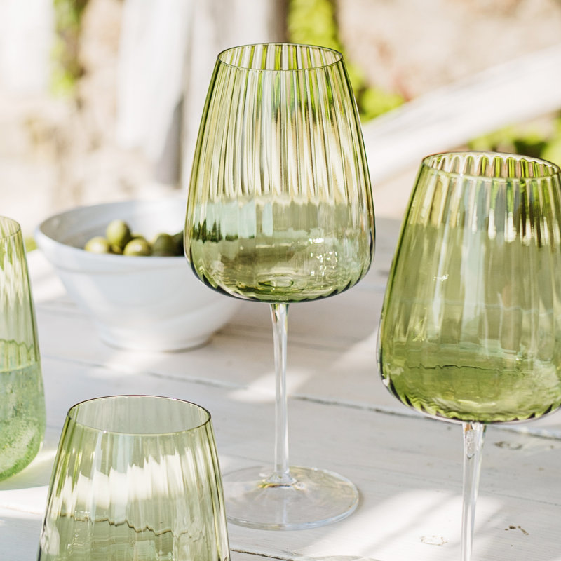 Francesca Wine Glass, Green