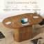 Table de réunion ovale en bois 47,24 "pour 4 à 6 personnes