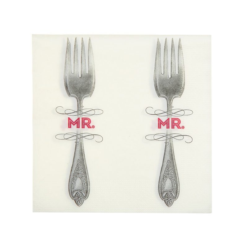 Serviettes à cocktail jetables en papier Mr. Mr Basic