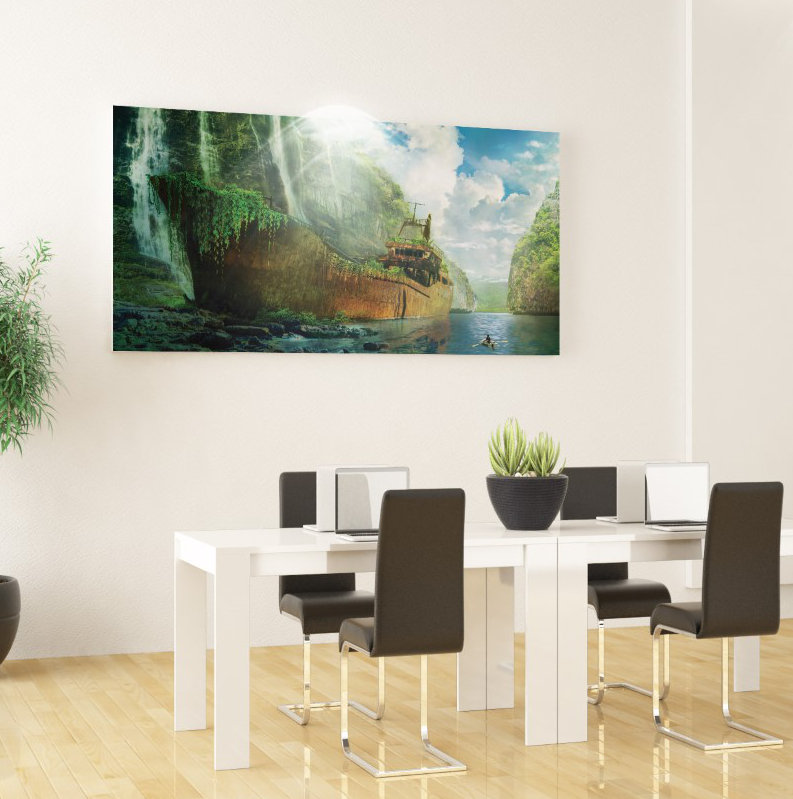 « shipwreck », reproduction sur toile, H 30 po x l 60 po x P 1,5 po
