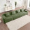Canapé modulaire sans siège à 4 places, canapé modulaire Cloud avec assise profonde, canapé modulaire moderne à 4 places avec coussins décoratifs Tissu en velours côtelé