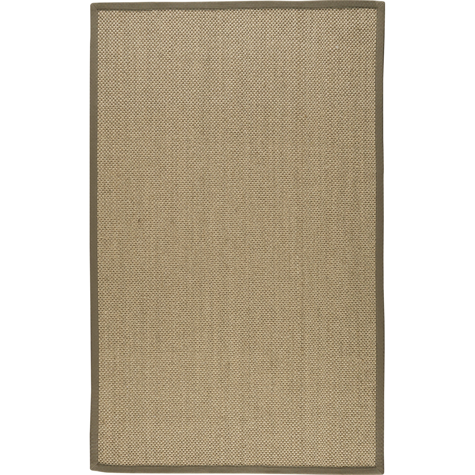 Beige Green Floral Jute Rug, Rectangle 2'6" x 4'