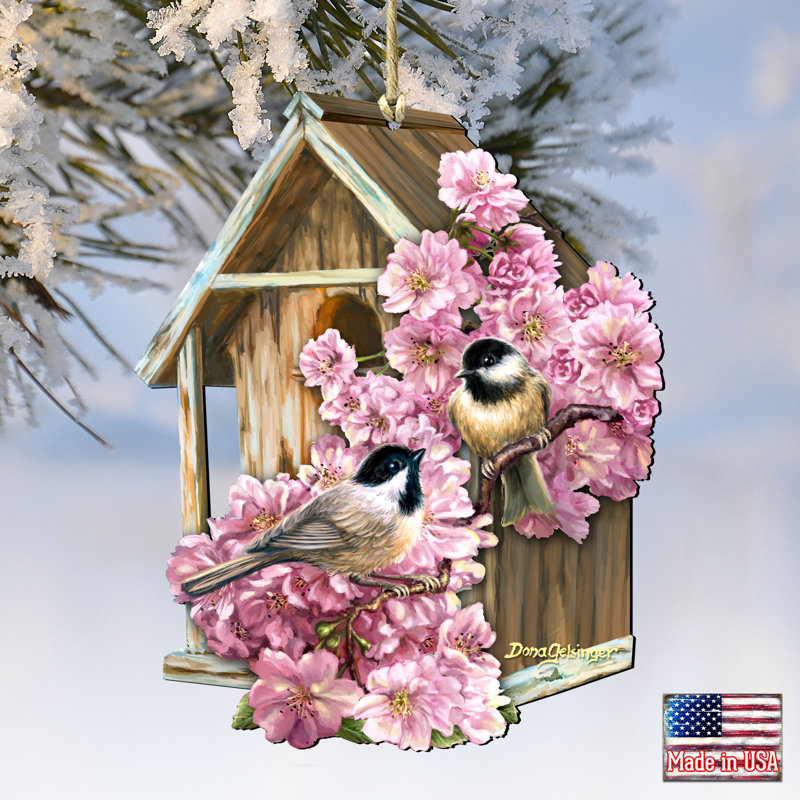 Ornement en bois Spring Dream House