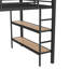 Grand lit mezzanine en métal avec garde-robe-676032477