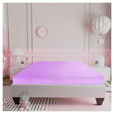 Matelas en mousse viscoélastique imprégnée de gel pleine grandeur de 6 pouces de couleur rose avec housse en jacquard doux