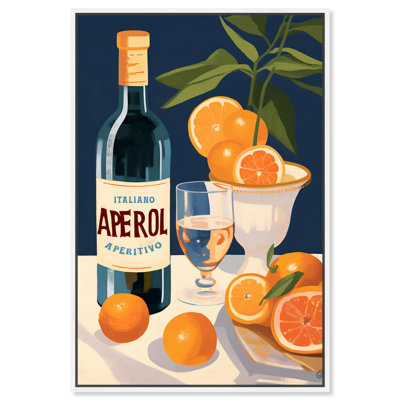 Aperol Drink Canvas Drinks and Spirits Wall Art by Art Remedy