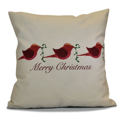 Holiday Wishes Reversible Throw Pillow