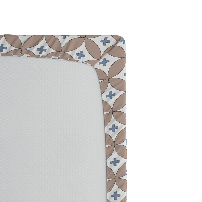 Microfiber Geometric Fitted Sheet, Full Fitted Sheet