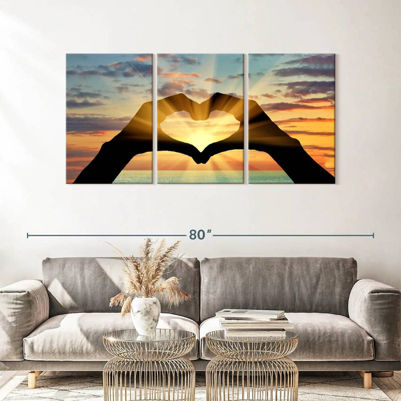 Love 3 pièces, H 62 po x l 30 po x P 1,25 po