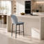 Upholstered Bar Stool with Steel Frame