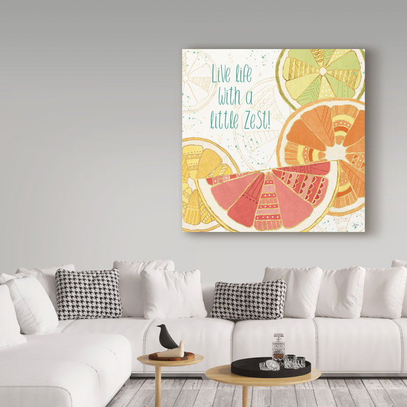 « citrus splash ii », reproduction d’impression sur toile tendue, H 14 po x l 14 po x P 2 po