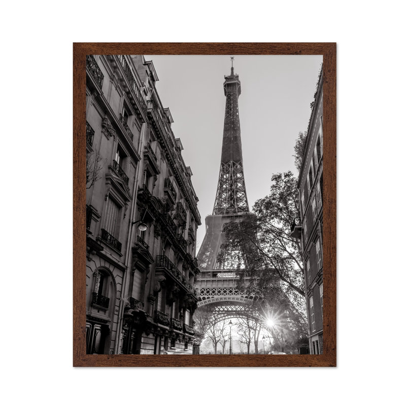 Tour Eiffel No2, Poster, 24"H x 32"W, Brown Framed